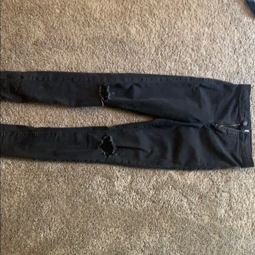 Topshop high waisted distressed joni jeans